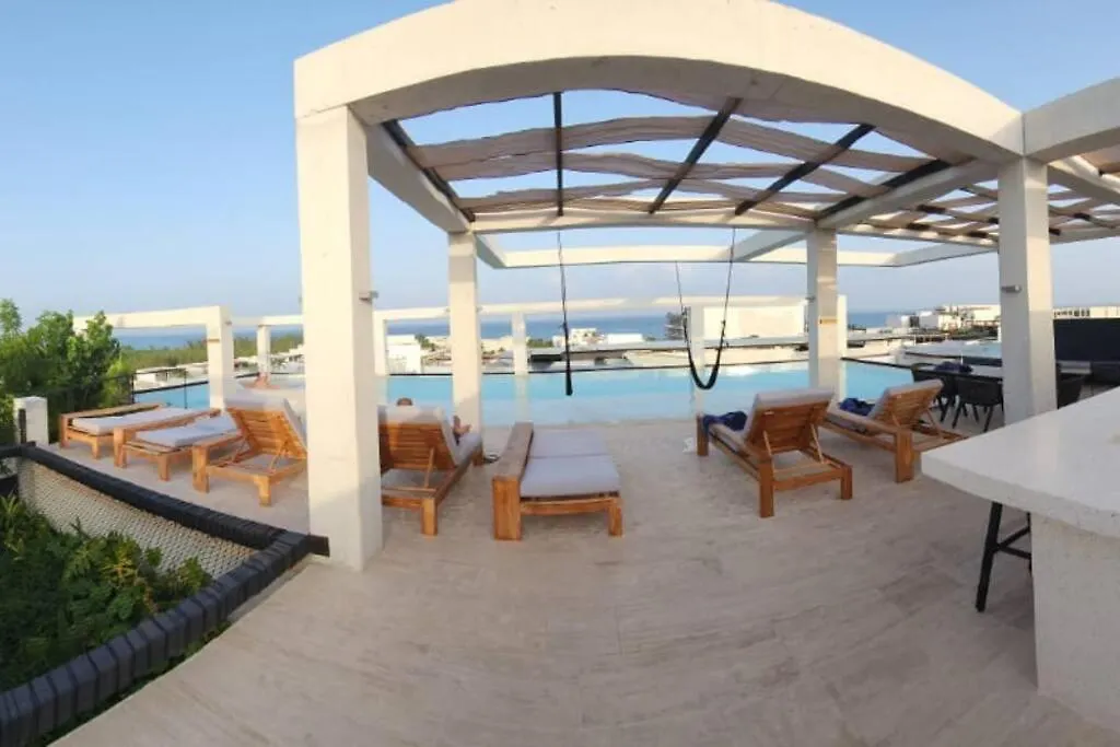 Lujoso Loft Nuevo Con Vista Al Mar Y Rooftop Pool Playa del Carmen Apartment